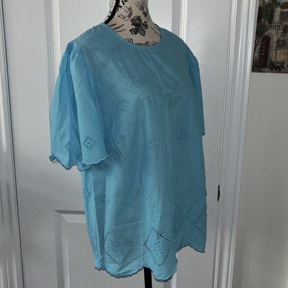 Tops - Tu Women Cotton Blue Blouse